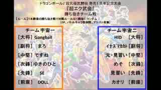 DBZ超究極武闘伝 対戦会 『超エク武会』 )勝ち抜きチーム戦 1/2