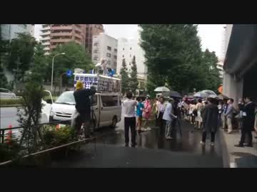 [桜井誠] 民団前、都知事選・街頭演説 7.15