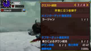 【MHX】吹雪に立つ金獅子　ストライカー盾斧ソロ【4'12'61】
