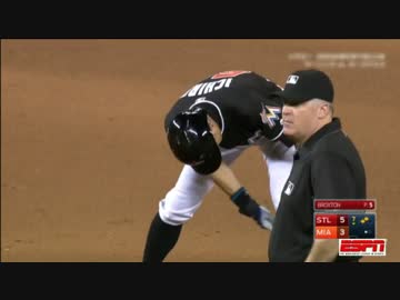 【3000本安打まで後２】　2塁打イチロー ノーカット