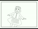 【東方】八橋ちゃん　夜道の散歩【手書き】