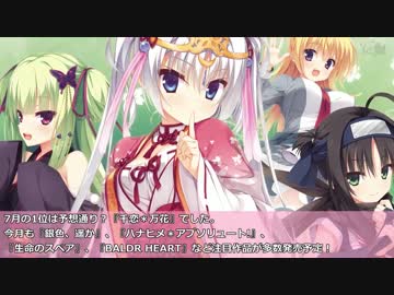 Getchu.com 2016年7月エロゲーセールスランキングTOP30+おまけ