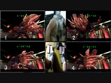 【実況】 完  バイオ２を８足ペダルと４PS片コンを使い ４画面同時プレイ