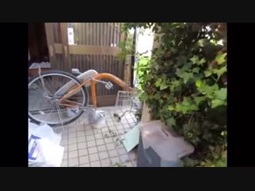 糖質おじさん、自転車で玄関を封鎖され玄関破壊の証拠を持ちさられる