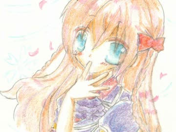 【色鉛筆】とうらぶの乱ちゃんぬってみた【ごみくず】