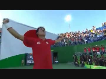 テニス 錦織圭 銅メダル! 3位決定戦 リオオリンピック(2016.8.15)