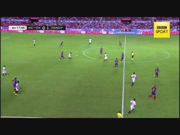 スペインスーパーカップ第1戦　セビージャ　対　バルセロナ