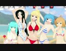 【MMD】水着使途たちでメグメグ☆ファイアーエンドレスナイト【戦女神】