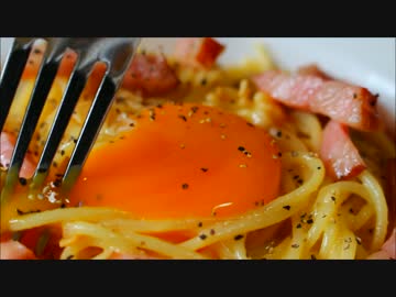 ふぶきが作るカルボナーラ