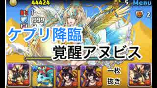 【パズドラ】覚醒アヌビスで、ケプリ降臨に挑戦(一枚抜き)