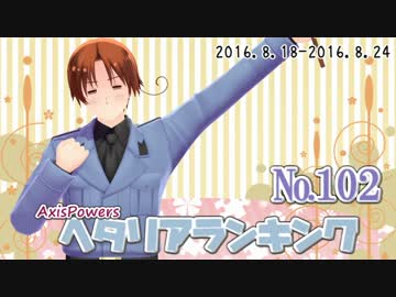 AxisPowersヘタリアランキング　№102 (8/18～8/24)