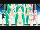 【MMD】 Ｃａｒｒｙ Ｍｅ Ｏｆｆ　水着のミクさんとルカ姉さん
