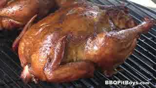 ハムとチーズとクルトンを詰めたローストチキン