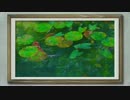 「モネの池」を絵画風にしてみた