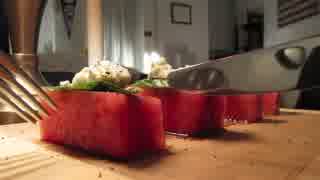 【咀嚼音】Eating Whisper Watermelon Salad【ASMR】