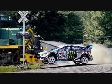 ケン・ブロック　NY工業地区をクリアランス限界の神業ドリフトを連発！