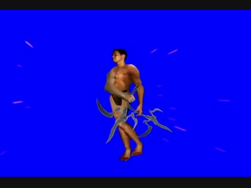 眠そうに剣撃を弾く先輩BB.hack