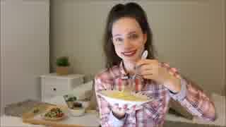 【咀嚼音】Whisper Eating Sounds  Pasta with Cheese sauce & Salad 【ASMR】