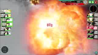 艦これアーケード4-3　リランカ島空襲　ダメージ563　ハ級爆発四散