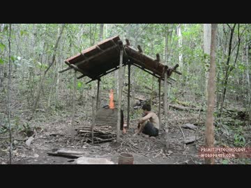ホモと学ぶ丸瓦の小屋.Barrel Tiled Shed