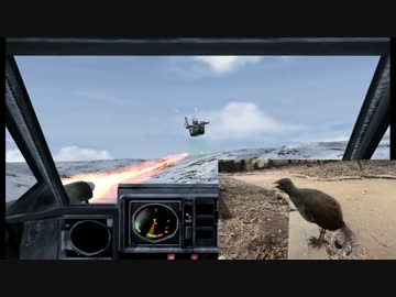 ビーム光線鳥の鳴き声をスターウォーズの戦闘シーンに乗せてみた