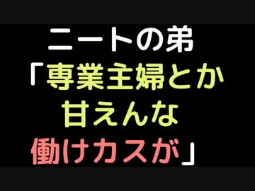 ニートの弟 専業主婦とか甘えんな 働けカスが 2ch ニコニコ動画