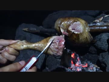 アウトドアをやろう！「鳥の丸焼き食べるぞ」 in 八丈島