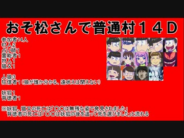 【おそ松さん】汝は狼松ザンスか？１４Ｄブタイウラ【人狼】