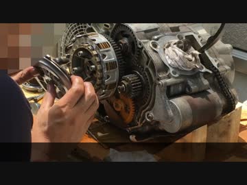 【YD125】バイクを弄りたい-09　エンジン分解-腰下編１