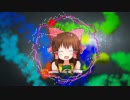 すごい速さでバトルを繰り広げる主人公神社.drum&bass