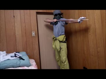 手袋にゴムをつけてみた（左手用）