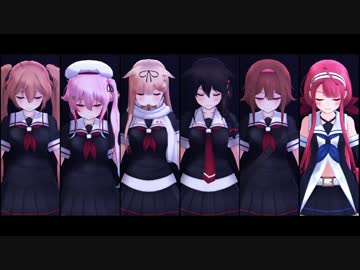【MMD艦これ】-WAVE-【白露型6人】