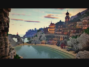 【Minecraft】海辺のポルトベリー【まち紹介PV】