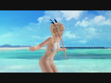 DOAX3 グラビア集 マリー 競女!!!!!!!!コラボ水着 水着破壊