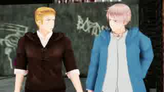 【APヘタリアMMD】芋兄弟でホラーっぽいの