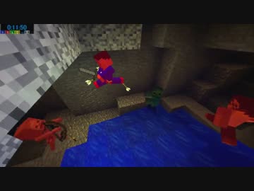 【Minecraft】三人称ガチンコレース 30分ダイヤ リベンジ編【ドン鉄】1/2