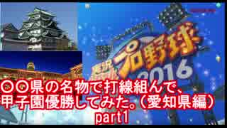 〇〇県の名物で打線組んで甲子園優勝してみた part1【愛知県編】