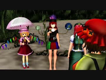 【東方MMD紙芝居】門番と女神と毛玉