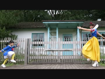 ハロウィンだし、ドナルドと白雪姫に仮装し（文字数【りずむとさくら】