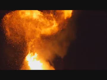 たき火をしていたら爆発した