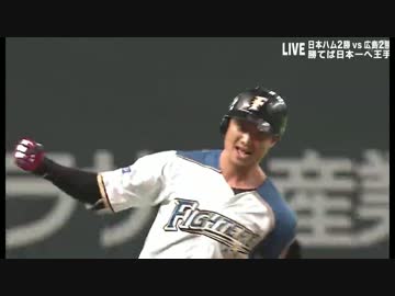 日本シリーズ第5戦で広島に完全勝利した日本ハム・西川遥輝と栗山英樹UC