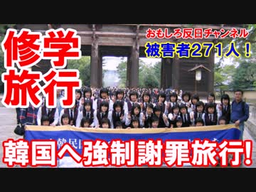 【修学旅行は韓国だ】 日本の可哀想な高校生！被害者２７１人！