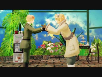 【APヘタリアMMD】英と加でハロ／ハワユ【モーショントレース】