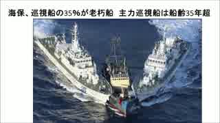 ２／２　海保、巡視船の35％が老朽船　主力巡視船は船齢35年超