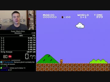 『スーパーマリオブラザーズ』の世界最速クリア記録が大幅に更新される