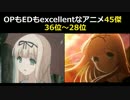 OPもEDもexcellentなアニメ45傑②36位～28位