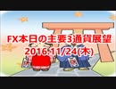 FX本日の主要3通貨展望　2016.11/24(木)