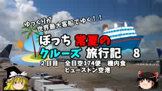 【ゆっくり】クルーズ旅行記　８　機内食２回目　ヒューストン到着