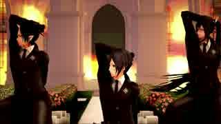 【MMD鬼徹】鬼灯様と太郎太刀と薬研でBURNING【MMD刀剣乱舞】