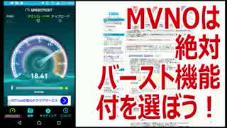 MVNOは絶対バースト機能付きを契約！ 実際の通信速度制限時のmineo